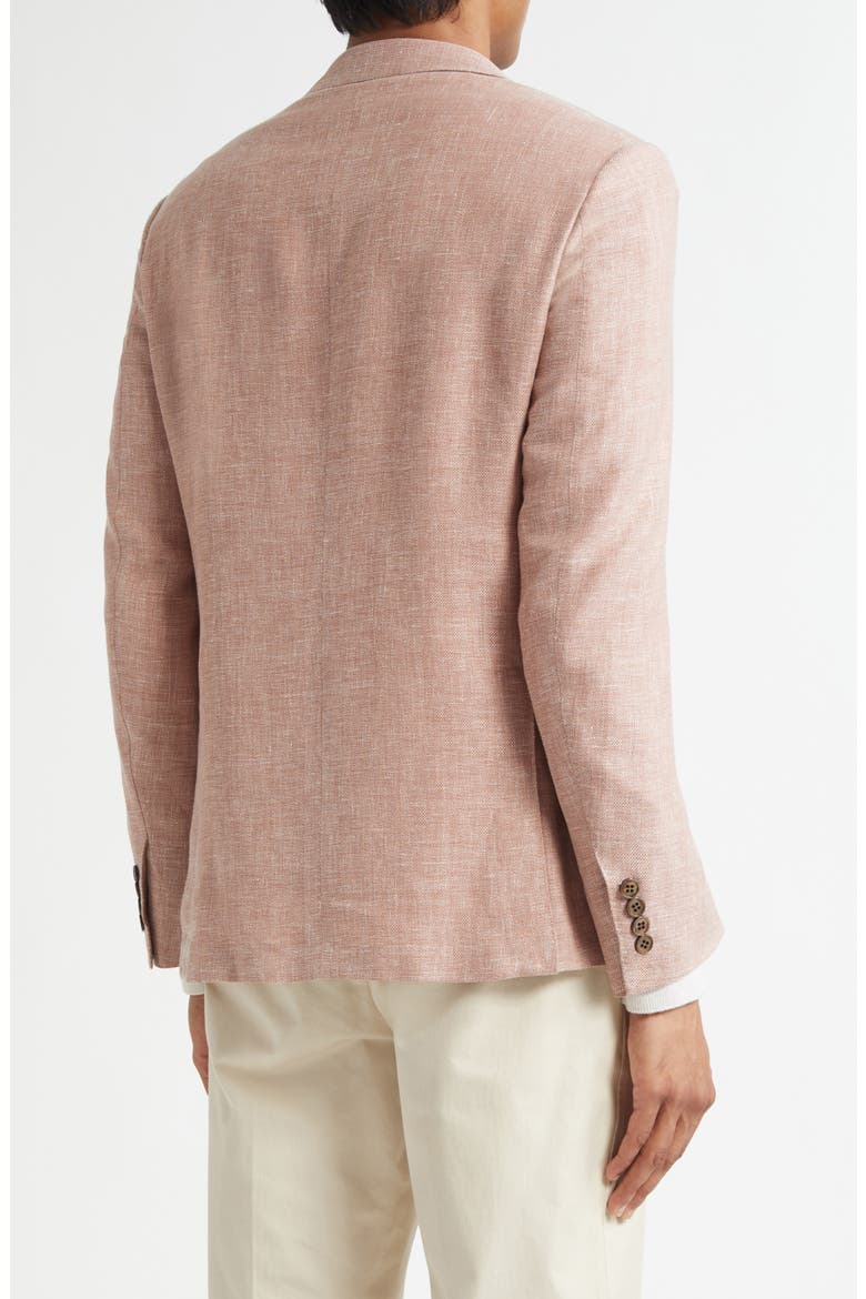 Crossover Linen, Wool & Silk Blend Sport Coat, Alternate, color, DARK PINK SLD