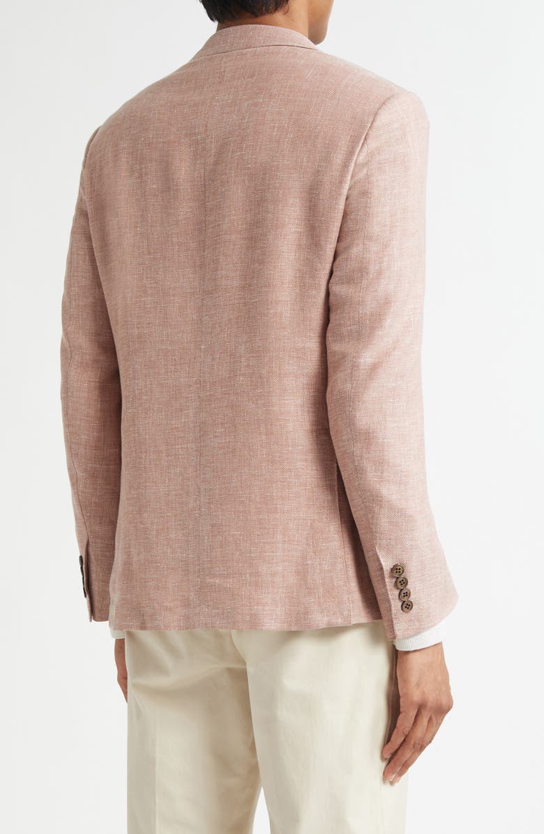 ZEGNA Crossover Linen, Wool & Silk Blend Sport Coat, Alternate, color, Dark Pink Sld