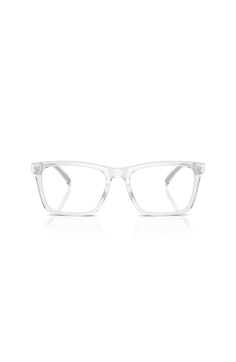 COACH 57mm Square optical glasses, Alternate, color, Transparent