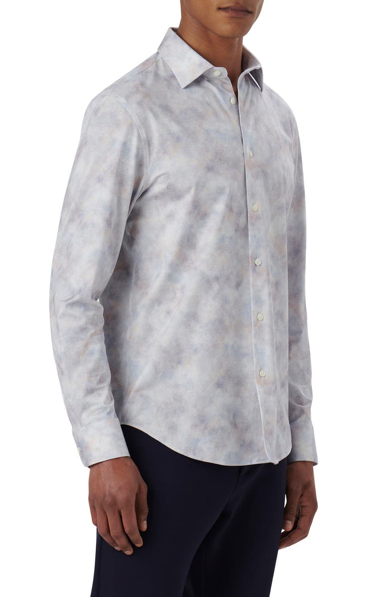 Bugatchi James OoohCotton<sup>®</sup> Print Button-Up Shirt, Alternate, color, 