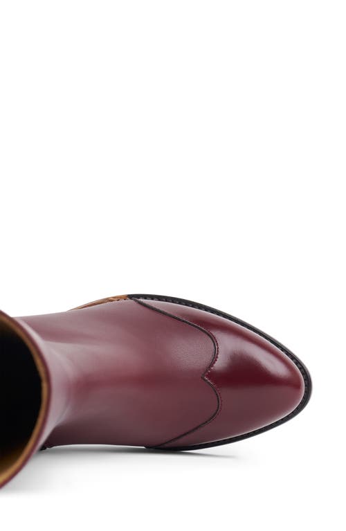 The Office Of Angela Scott Ms. Sylvie Knee High Boot In Burgundy