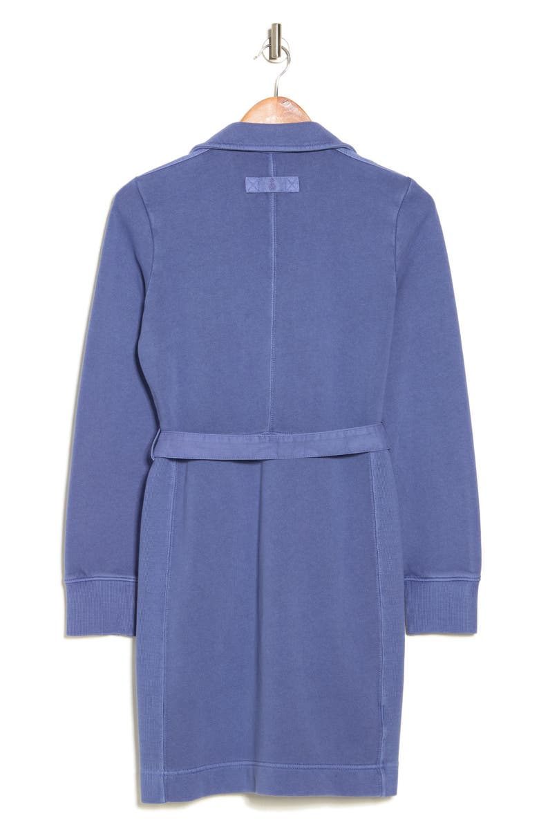 Tommy Bahama Sunray Cove Long Sleeve Tie Waist Cotton Minidress, Alternate, color, Sanibel Blue