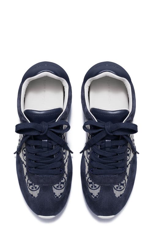 Tory Burch T Monogram Field Sneaker In Blue