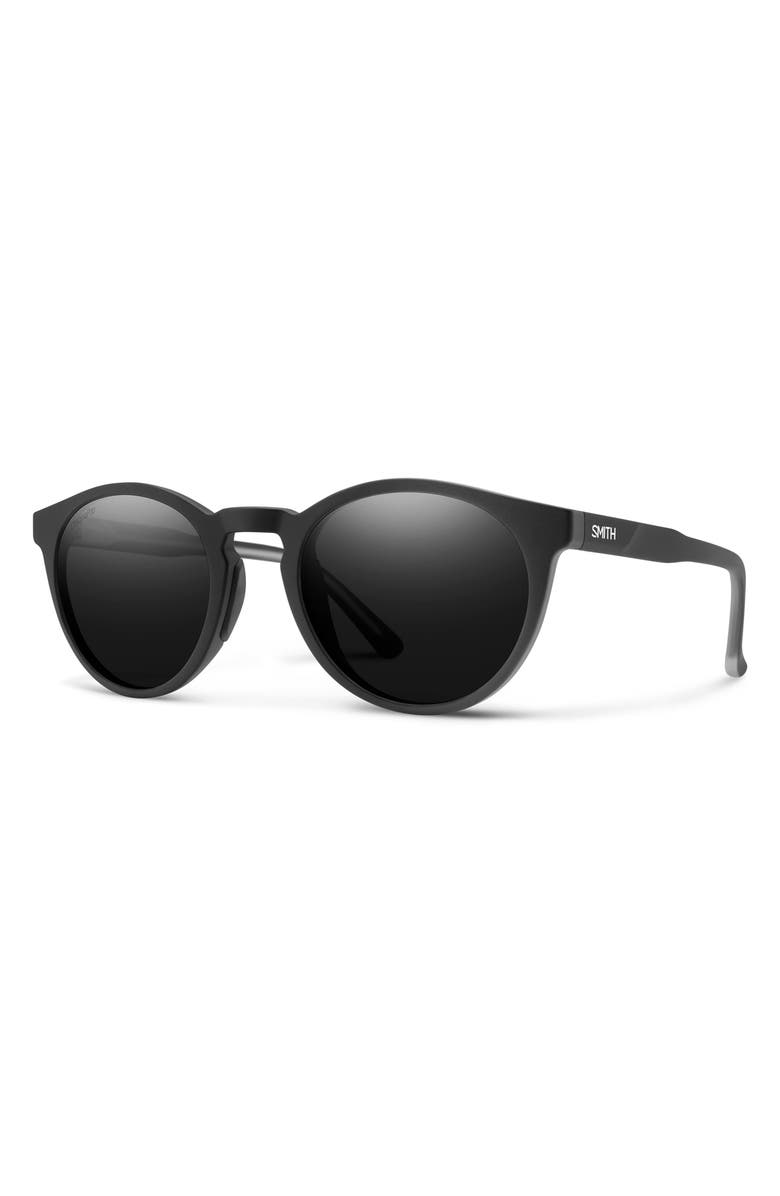 Smith Westward 54mm ChromaPop<sup>™</sup> Polarized Round Sunglasses, Alternate, color, Black / Black