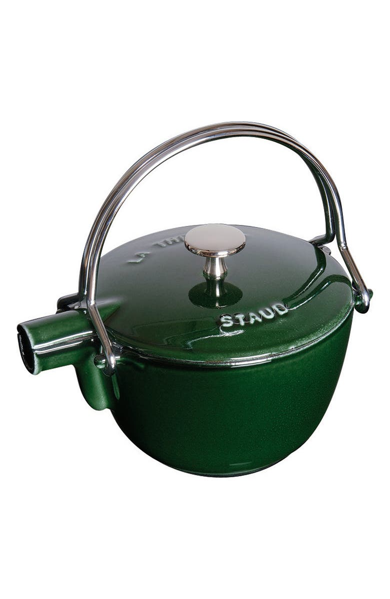 Staub 1-Quart Enameled Cast Iron Tea Kettle, Main, color, Basil