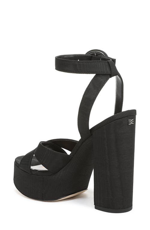 Sam Edelman Savannah Ankle Strap Platform Sandal In Black