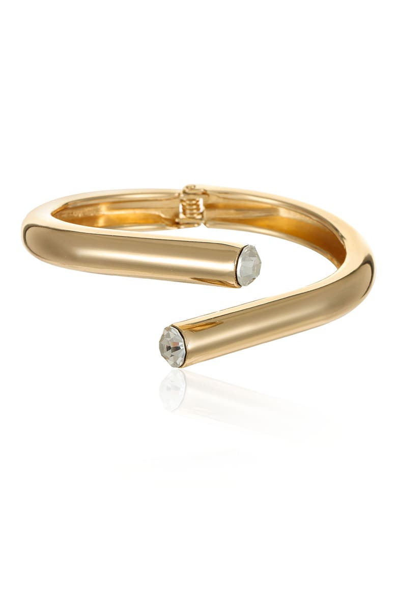 Crystal Bold Stacking Hinge Bracelet, Main, color, GOLD