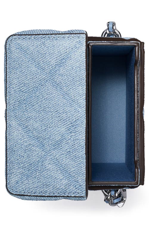 Tory Burch Fleming Denim Phone Crossbody Bag In Denim