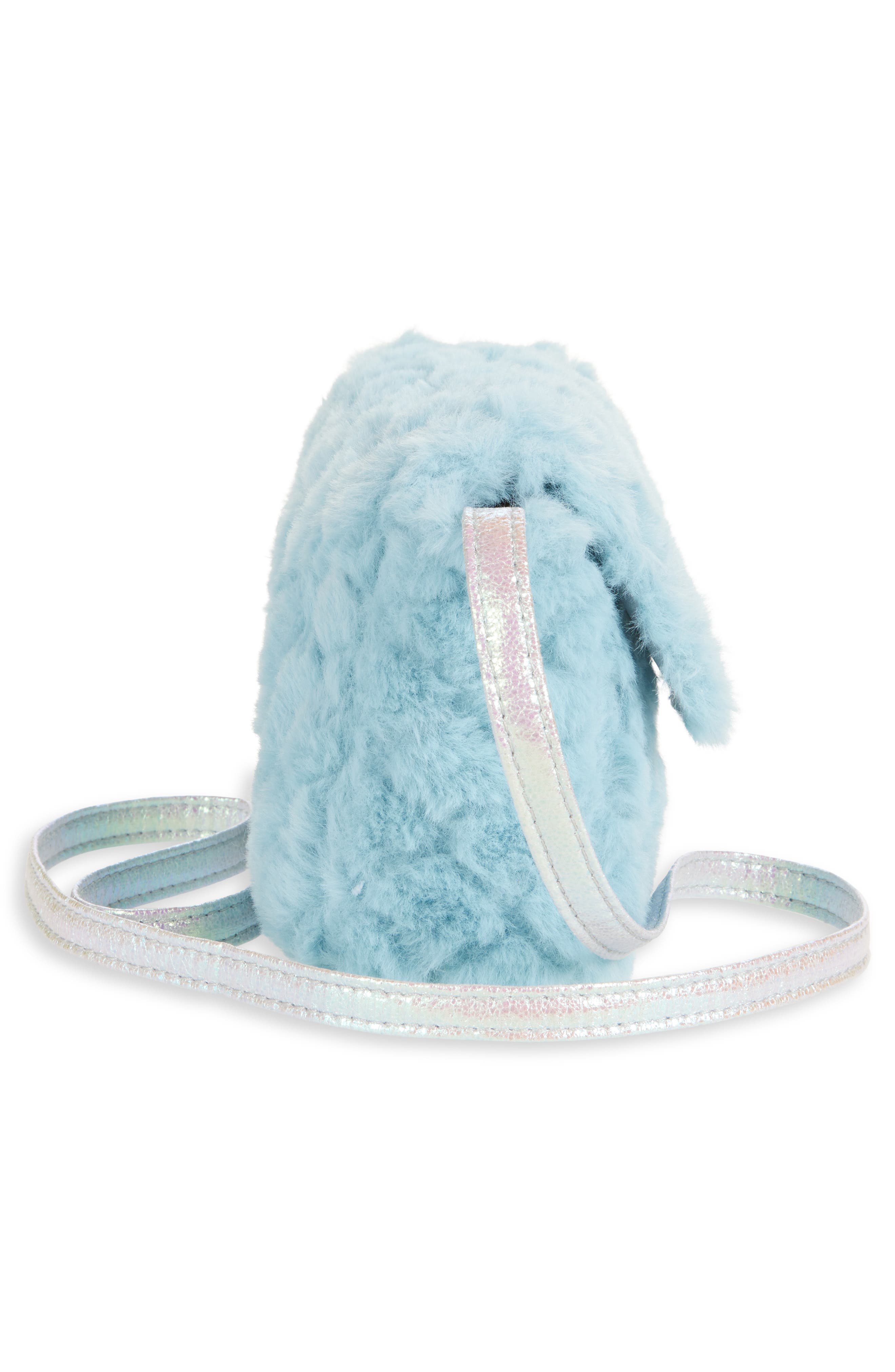 Capelli New York Kids' Quilted Faux Fur Crossbody Bag, Alternate, color, Blue