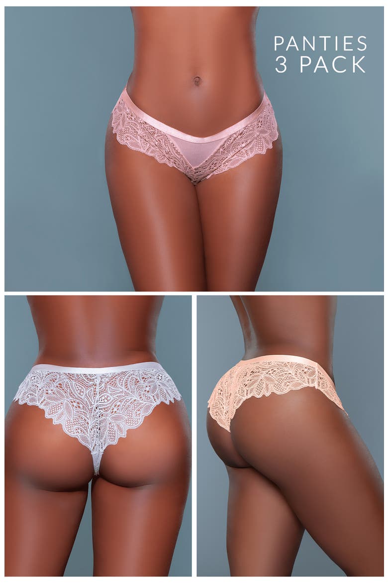 Wren Cheeky Panties, Alternate, color, PINK/ PEACH/ GREY