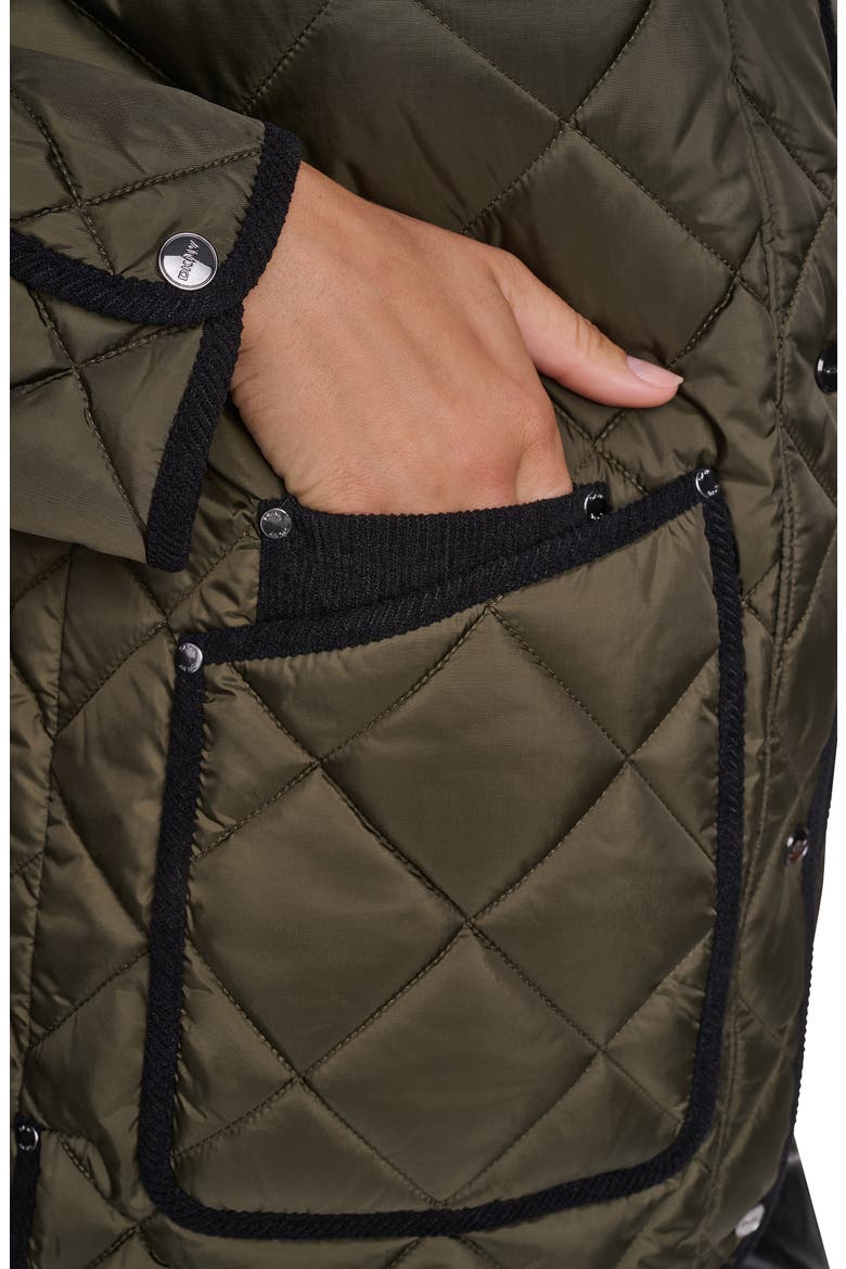 Barn Quilted Hooded Jacket, Alternate, color, LODEN