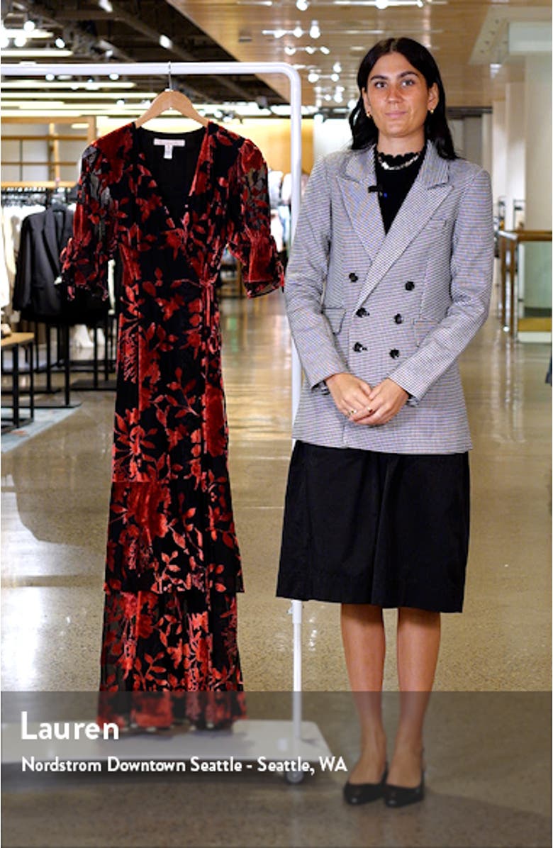 Floral Pattern Wrap Dress, sales video thumbnail