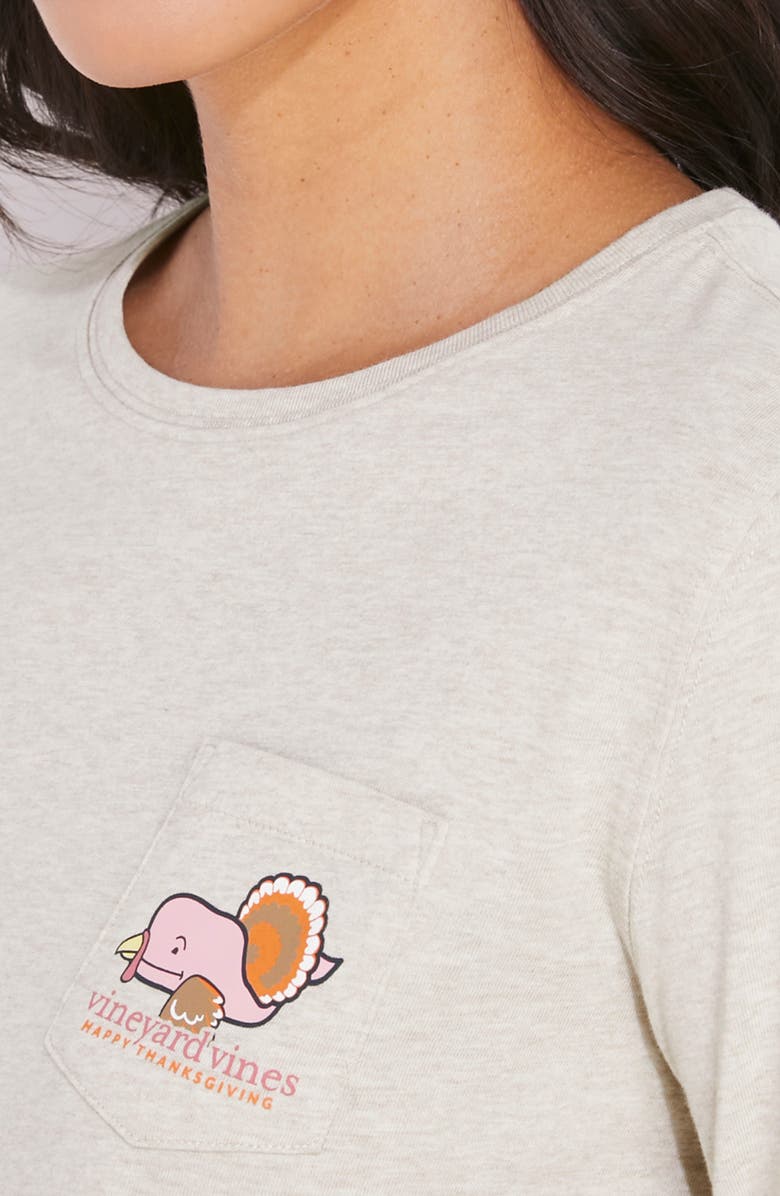 vineyard vines Thanksgiving Long Sleeve Graphic Cotton Tee, Alternate, color,