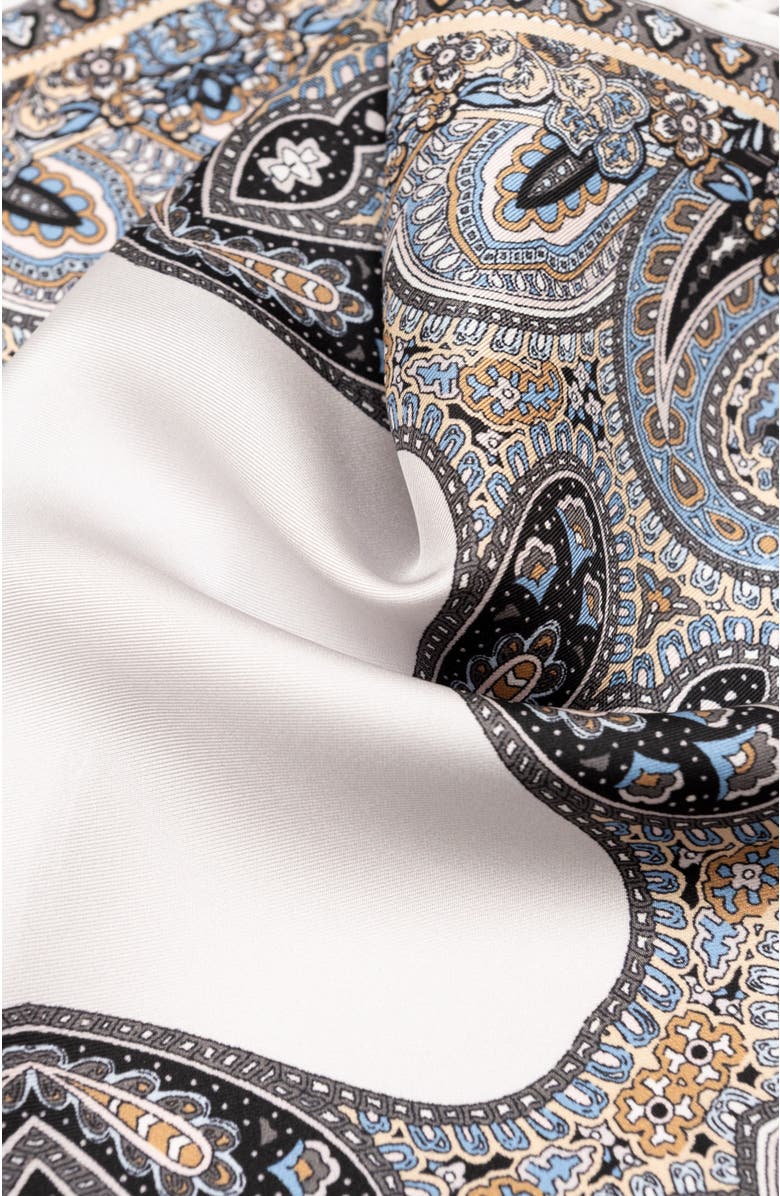 Elizabetta Perugia - Silk Pocket Square for Men, Alternate, color, Blue And Brown