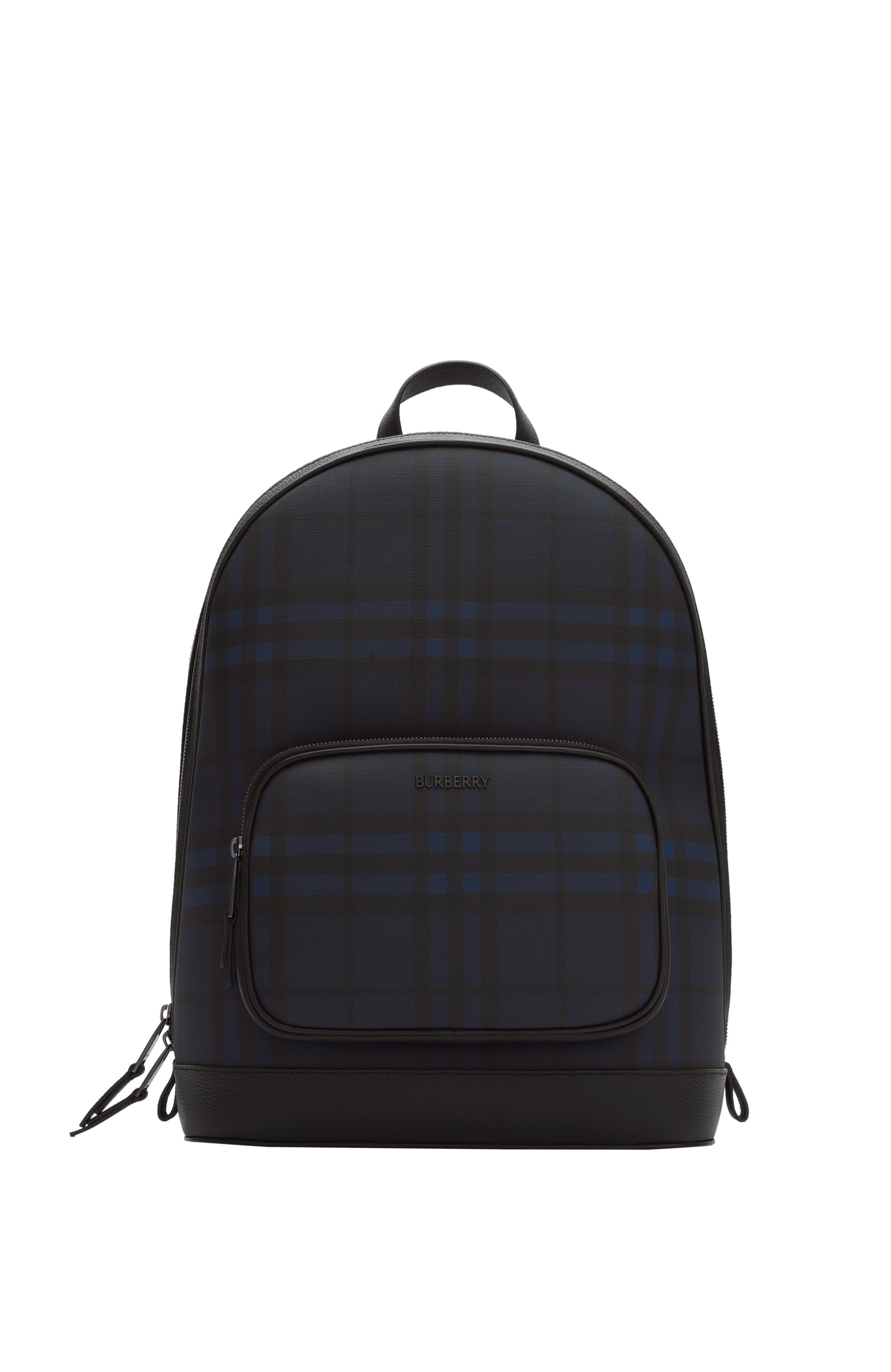 Burberry City Check Backpack, Main, color, Navy