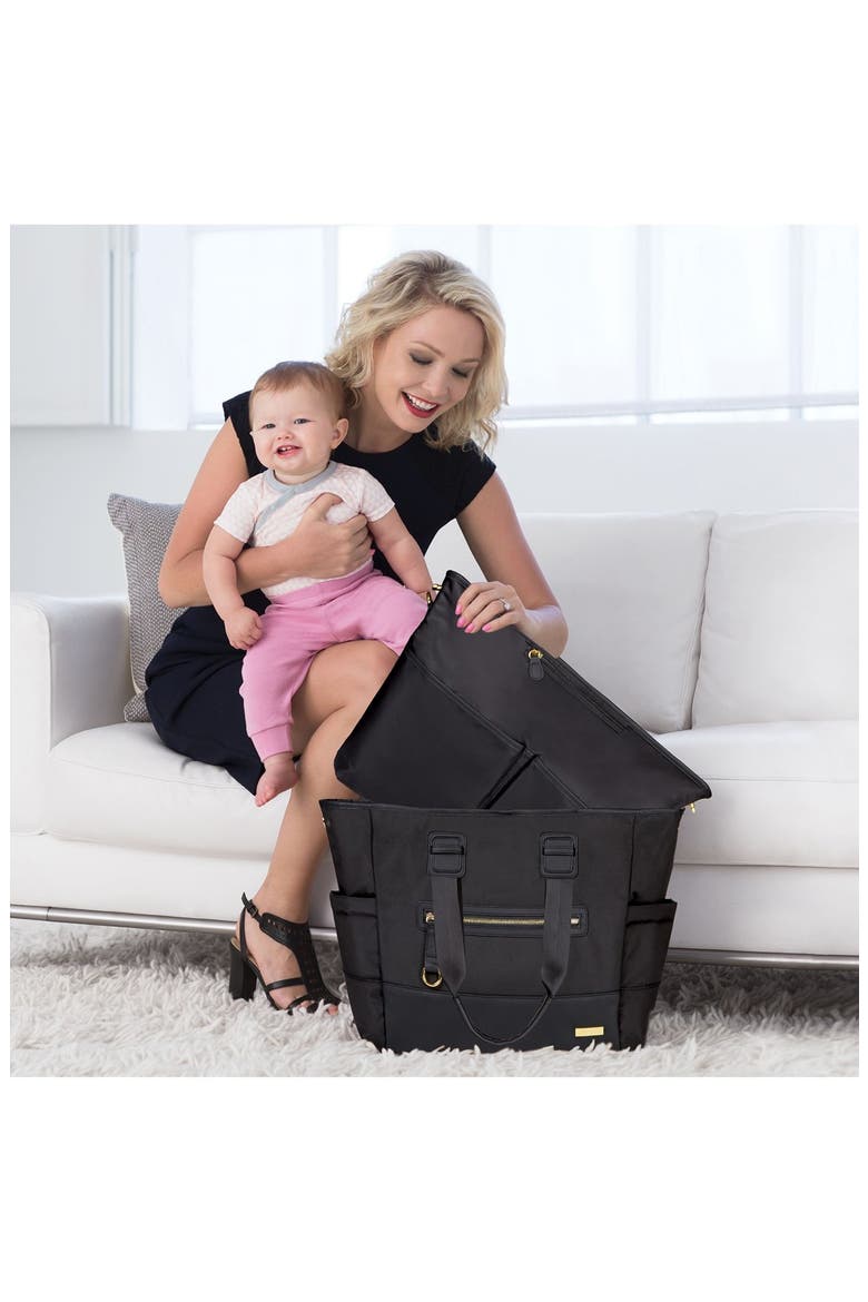 'Chelsea' Diaper Tote, Alternate, color, BLACK