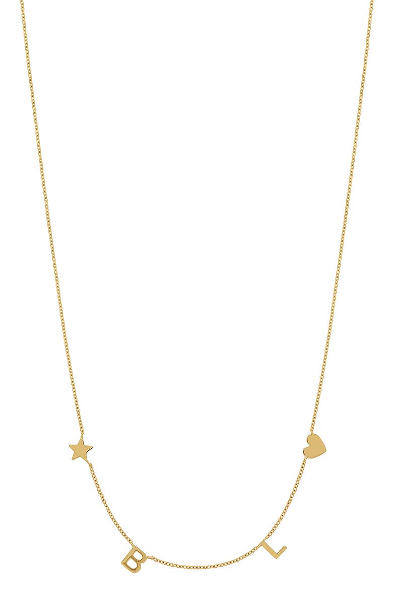 Personalized Charm Necklace (Nordstrom Exclusive), Main, color, 14K YELLOW GOLD - 4 CHARMS