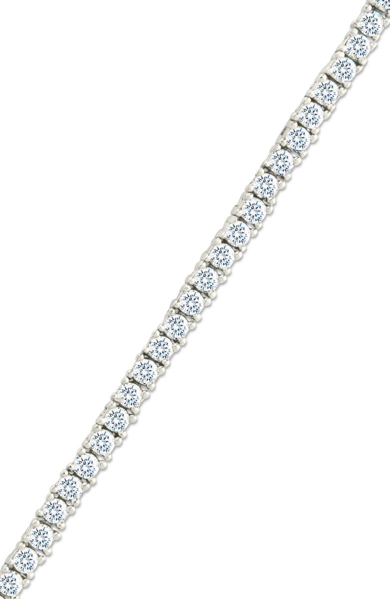 Sterling Forever Mirabell Cubic Zirconia Tennis Bracelet, Alternate, color, Silver