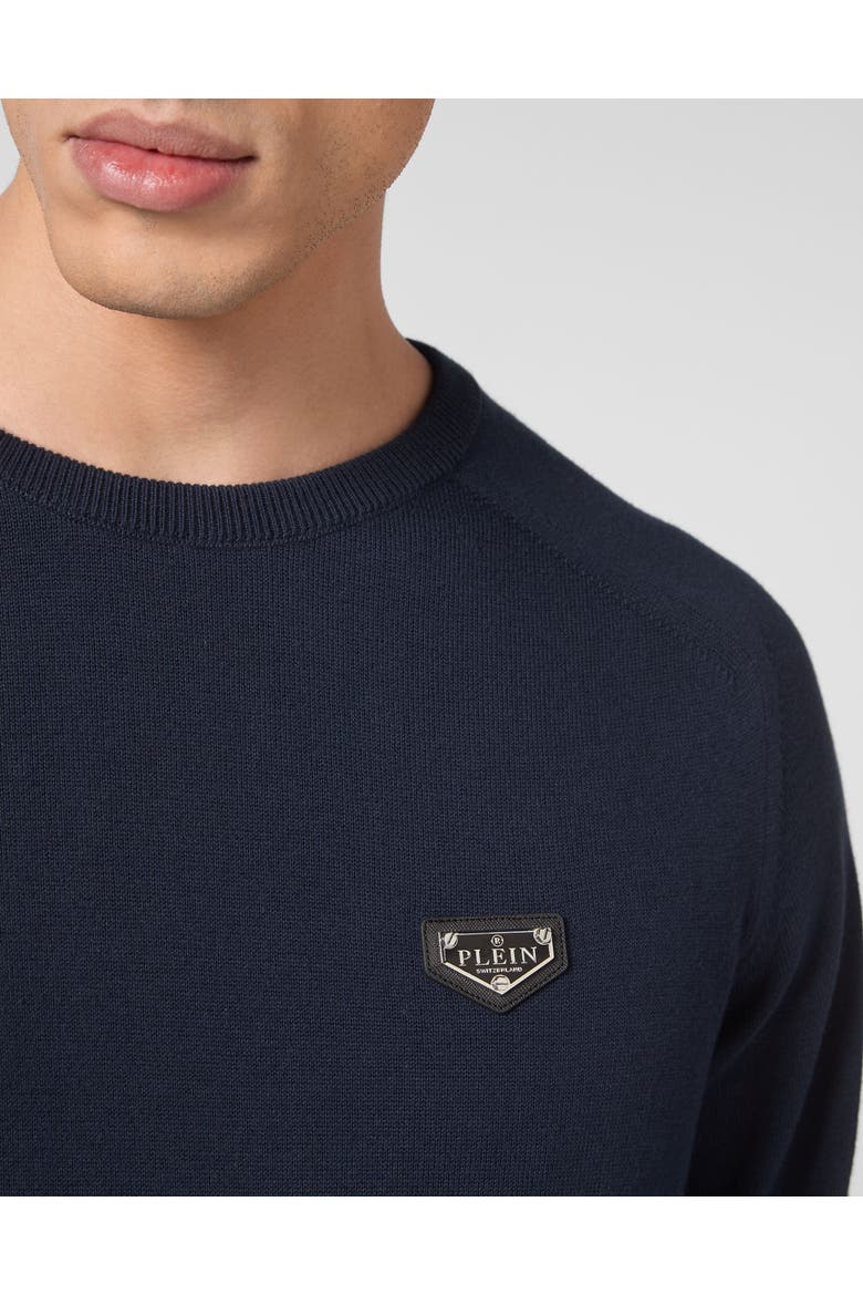 Pullover Round Neck Men, Alternate, color, navy