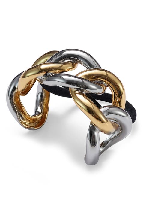 Elena Chain Mixed Metal Ponytail Cuff