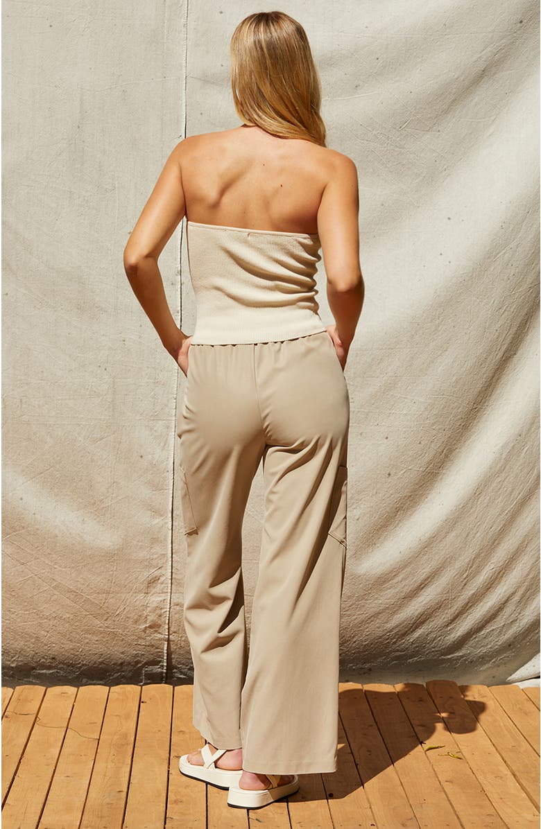 CRESCENT Pull On Tencel Blend Pants, Alternate, color, Taupe