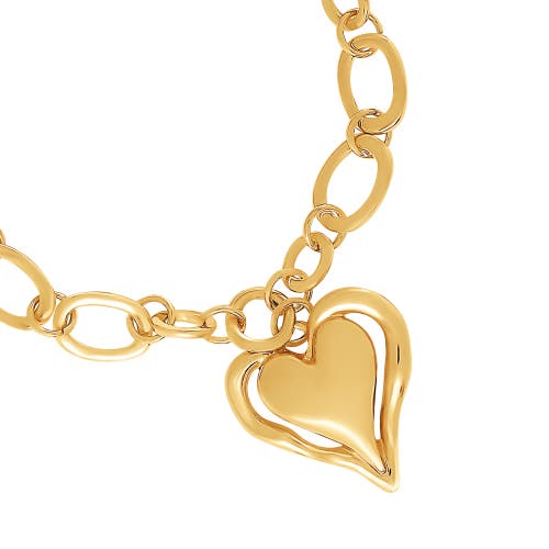 Bcbg Bold Heart Pendant Bracelet In Gold