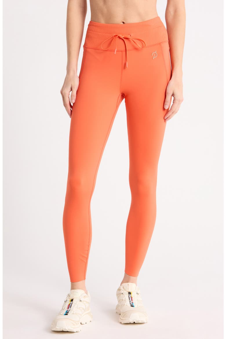 Ablaze Tie High Waist 7/8 Leggings, Main, color, TIGERLILY