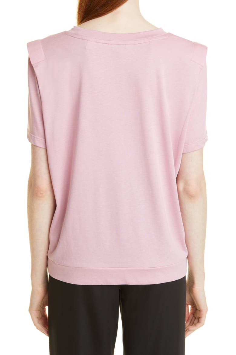 Women's Structured Shoulder T-Shirt, Alternate, color, DUSKY PINK