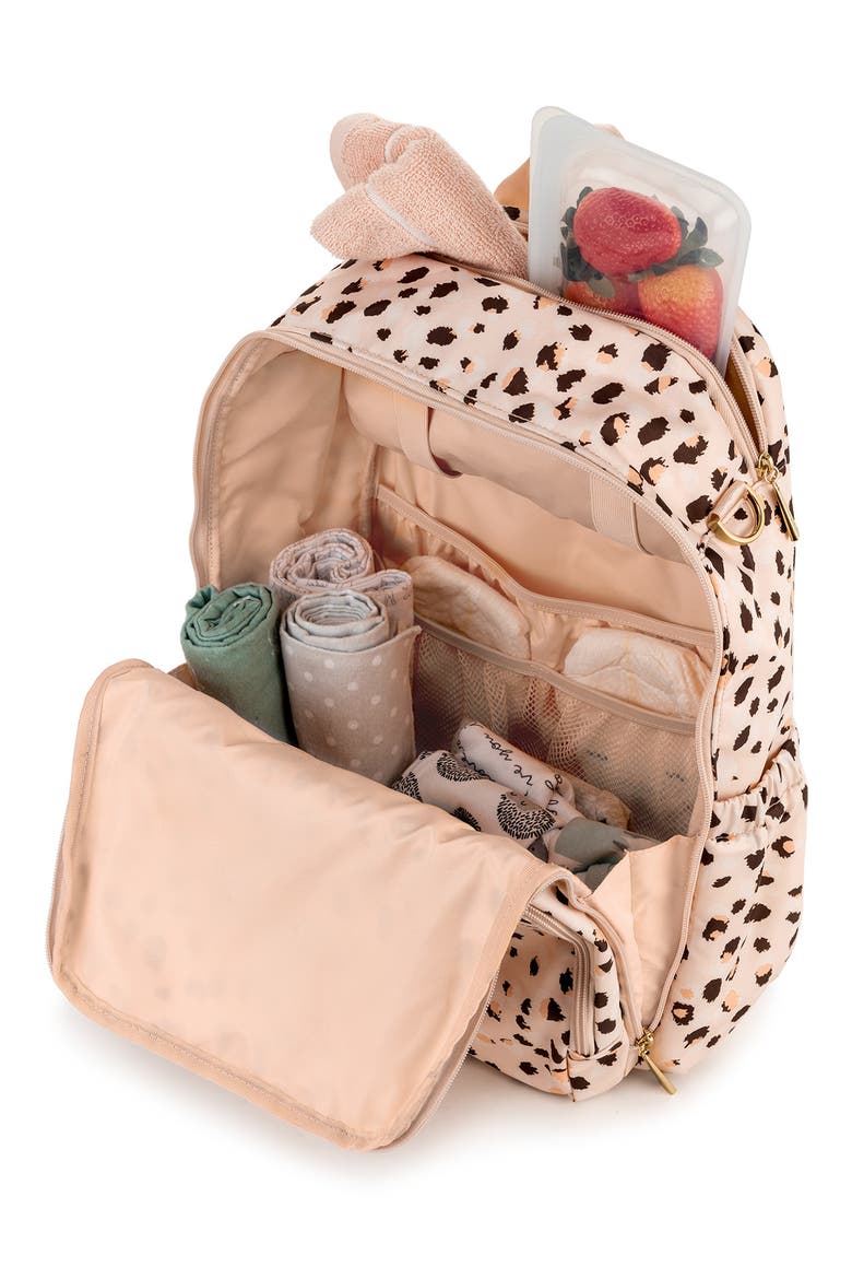 Zealous Water Resistant Diaper Bag, Alternate, color, WILD KAT