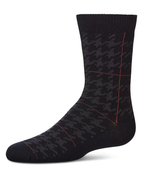 Hounds Plaid Dress Socks (Big Kid)