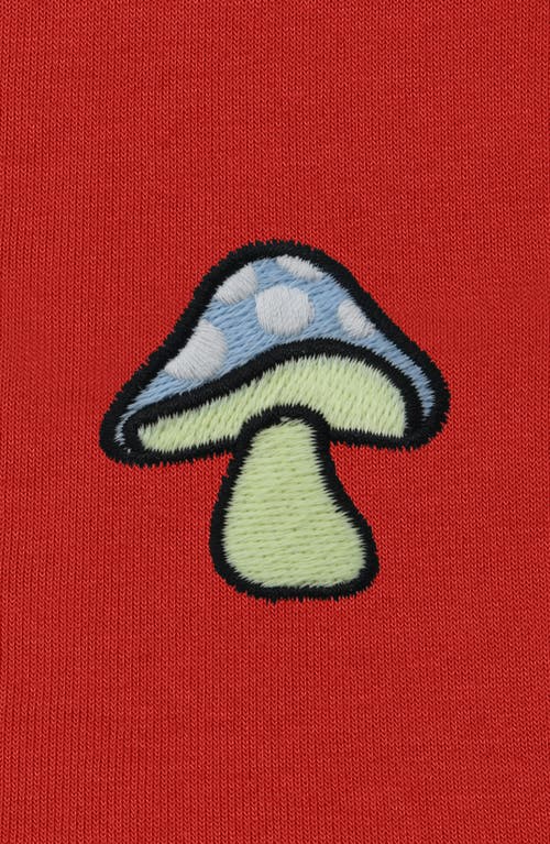 Dalix Mushroom Zip Hoodie In Red