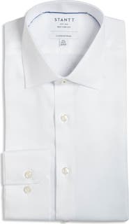 Stantt Contemporary Fit Wrinkle Resistant Cotton Dobby Dress Shirt
