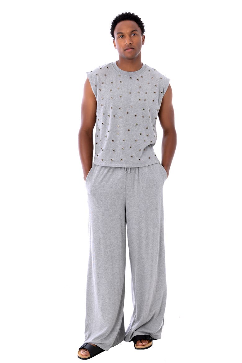 Mays Star Grommet T-shirt, Alternate, color, Grey