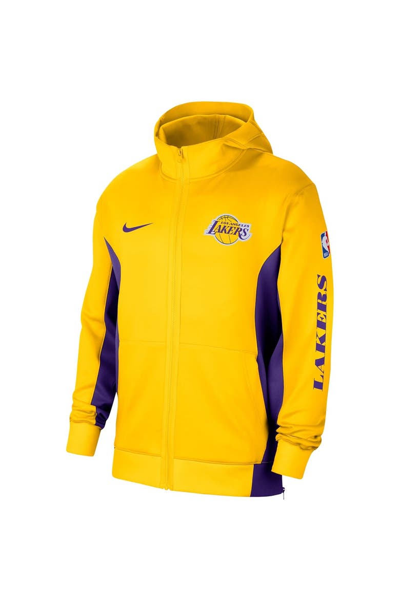 Men's Nike Gold Los Angeles Lakers 2023/24 Authentic Showtime Full-Zip Hoodie, Alternate, color, Gold