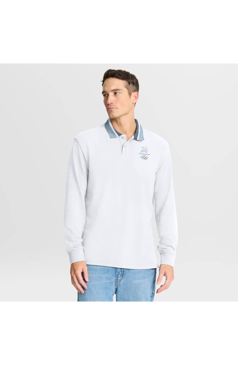 FANATICS Men's Fanatics White Milano Cortina 2026 Winter Olympics Tipped Long Sleeve Polo, Main, color, White