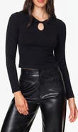 Habitual Keyhole Twist Neck Long Sleeve Tee