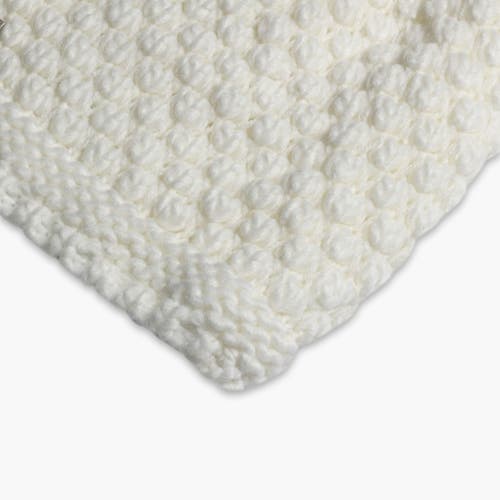 Turtle Fur Snowfall Pom Slouch Beanie In White