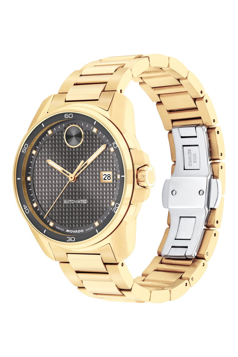 Bold Verso Automatic Bracelet Watch, 41mm, Alternate, color, GRAY