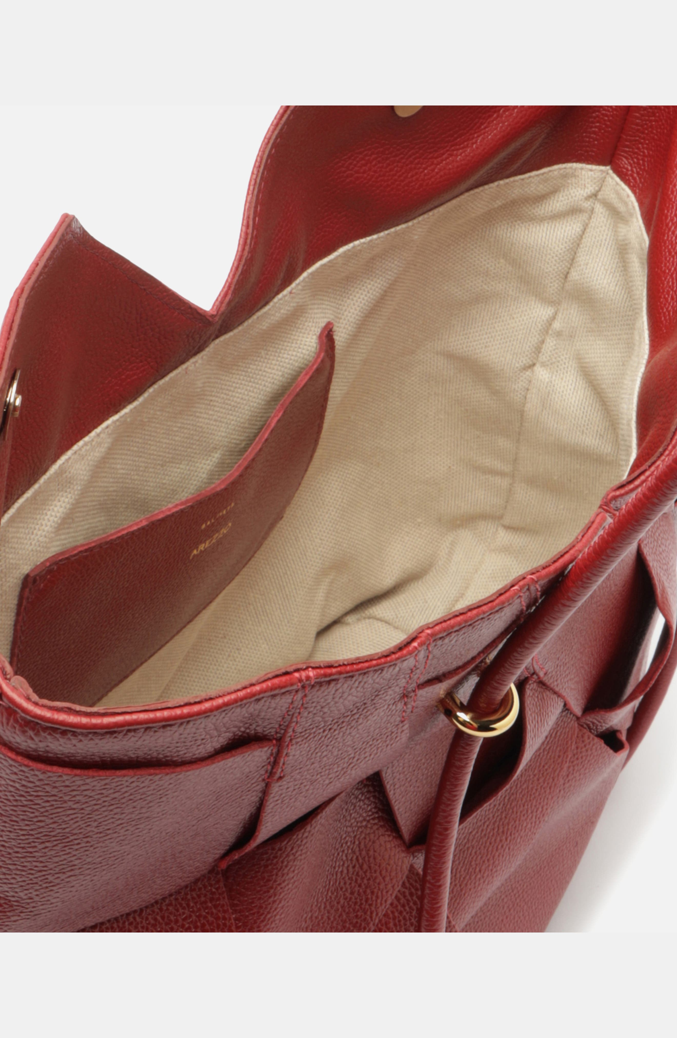 Sarah Large Leather Tote, Alternate, color, PASSION RED