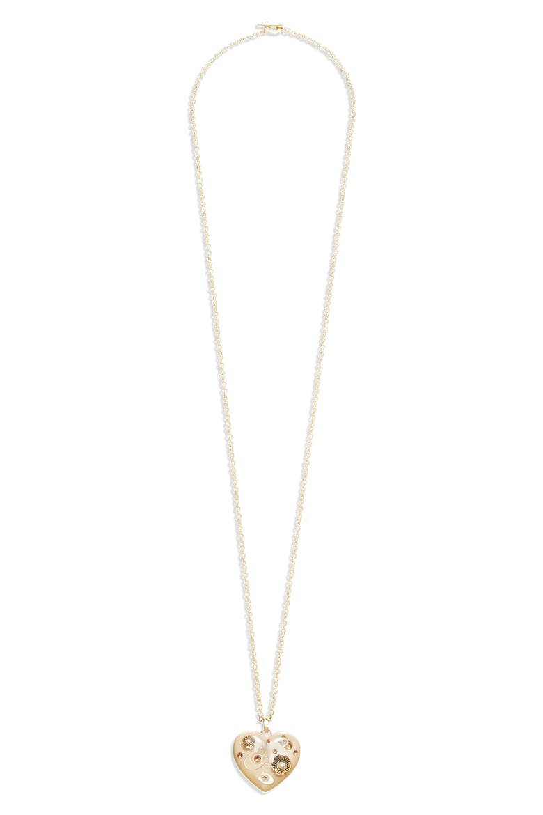 Heart Pendant Necklace, Alternate, color, BLUSH