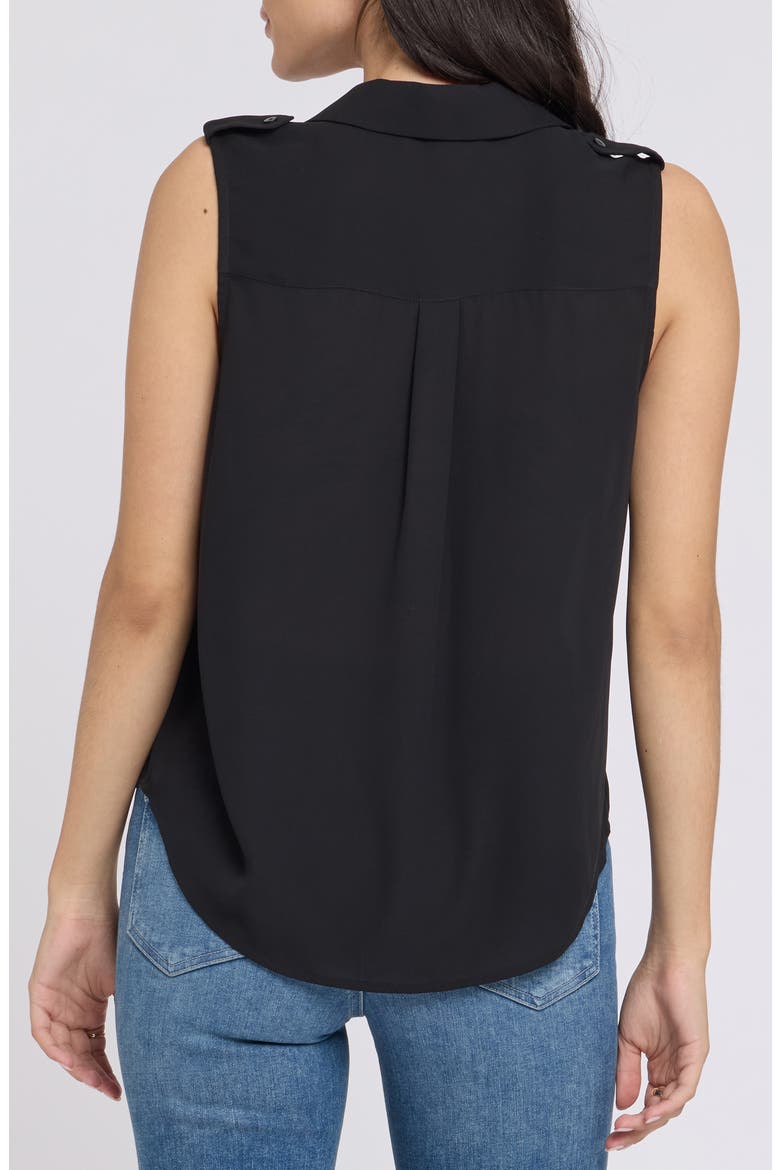 Gabrielle Sleeveless Shirt, Alternate, color, BLACK