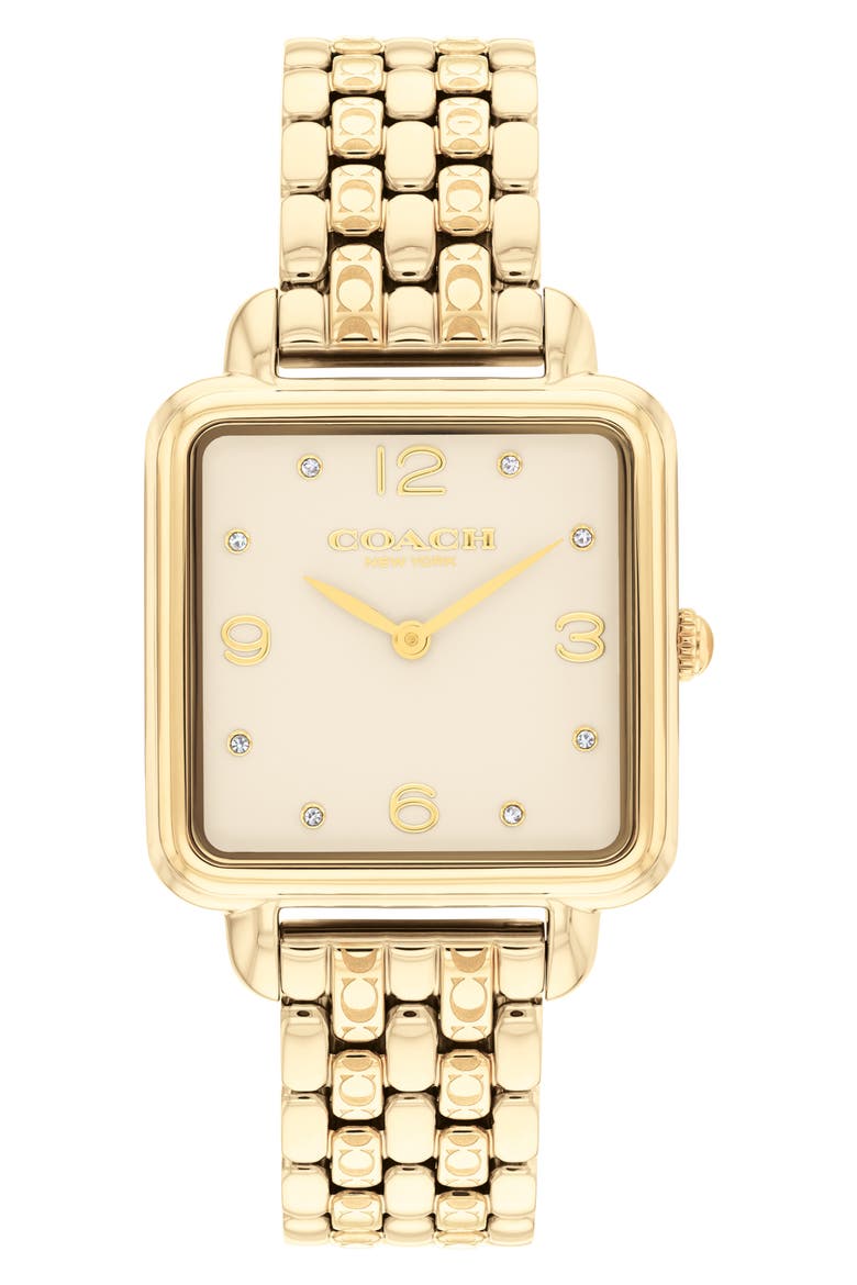 Cass Bracelet Watch, 28mm, Main, color, GOLD