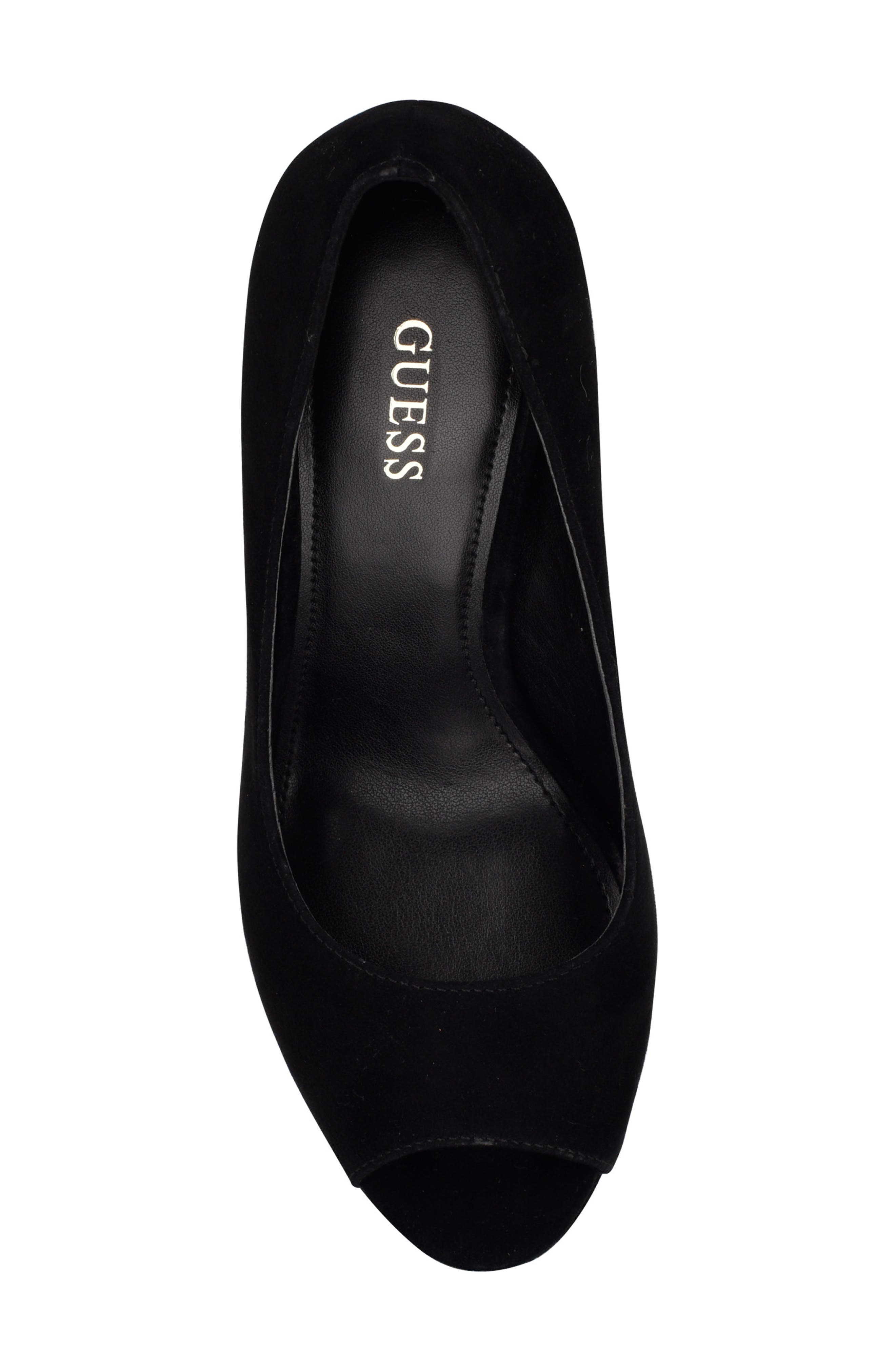 Cacei Peep Toe Platform Pump, Alternate, color, BLACK
