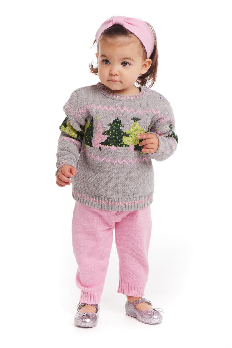 Chenille Headband, Sweater & Leggings Set, Alternate, color, GREY TREES