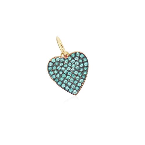 The Lovery Fine Jewelry Emerald Heart Charm In Green