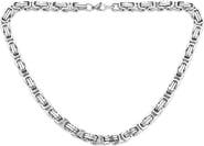 BLING JEWELRY Men's Mechanic Byzantine Chain Necklace