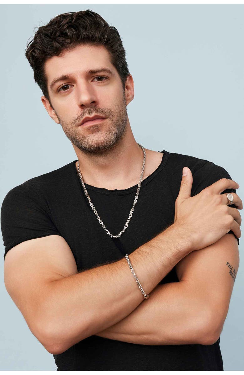 Oradina Sterling Silver Captain Link Bracelet, Alternate, color, Sterling Silver