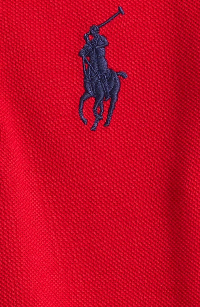 Ralph Lauren Mesh Sleeve Cotton Polo, Alternate, color, Red