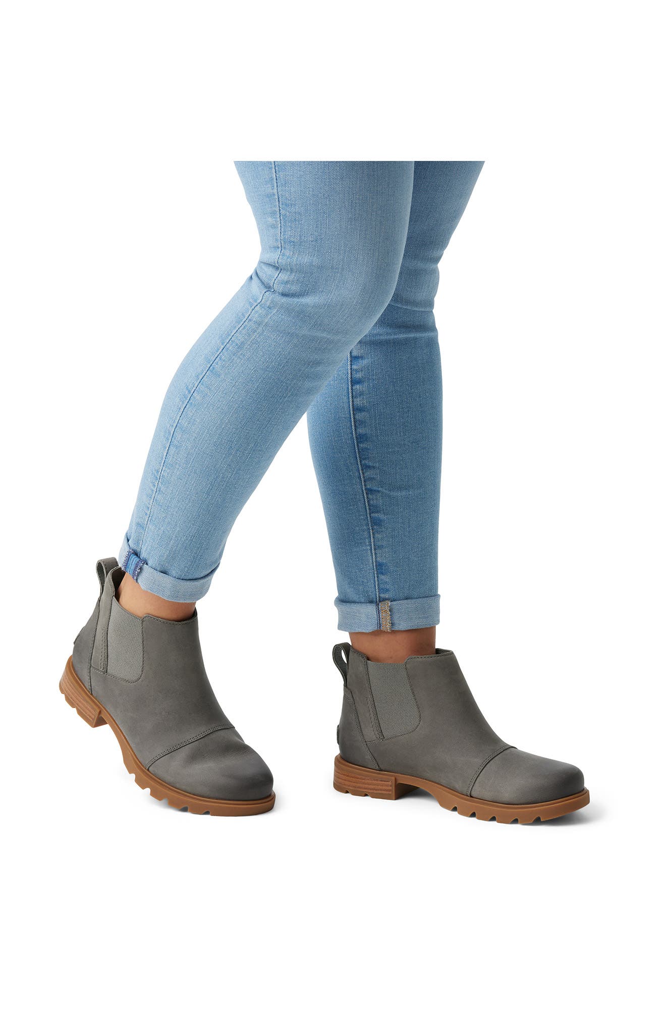 Emelie III Waterproof Chelsea Boot, Alternate, color, QUARRY/ GUM 2