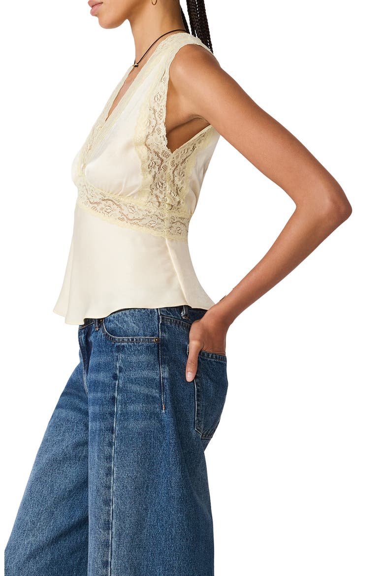 Elinor Lace Accent Top, Alternate, color, CREAM